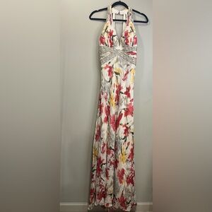 Nina Austin Floral Halter Dress